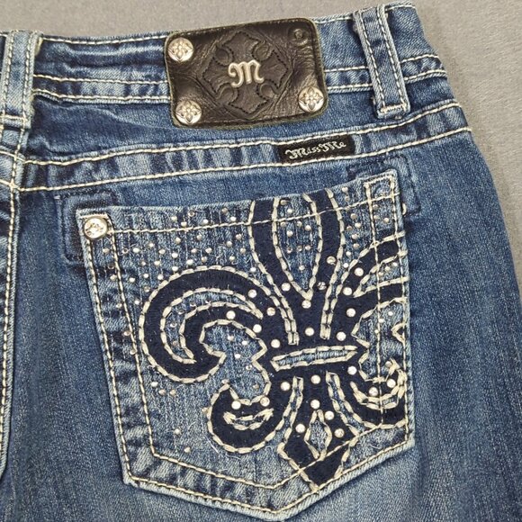 Miss Me Jeans Women's 33 Blue Boot Denim - Picture 1 of 13